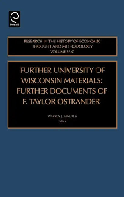 Buy Further University of Wisconsin Materials (English, Jeff E. Biddle | Ross B. Emmett | Warren J. Samuels) — BookShops.in