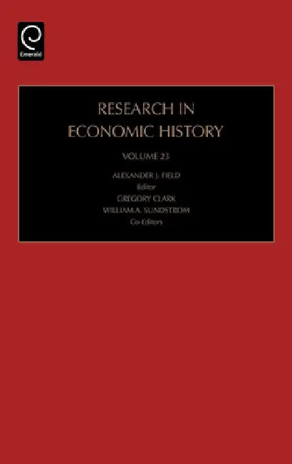Buy Research in Economic History (English, Alexander J. Field | G. Clark | W. a. Sundstrom) — BookShops.in