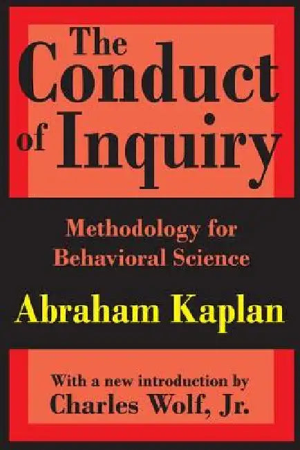 Buy The Conduct of Inquiry (English, Abraham Kaplan) — BookShops.in