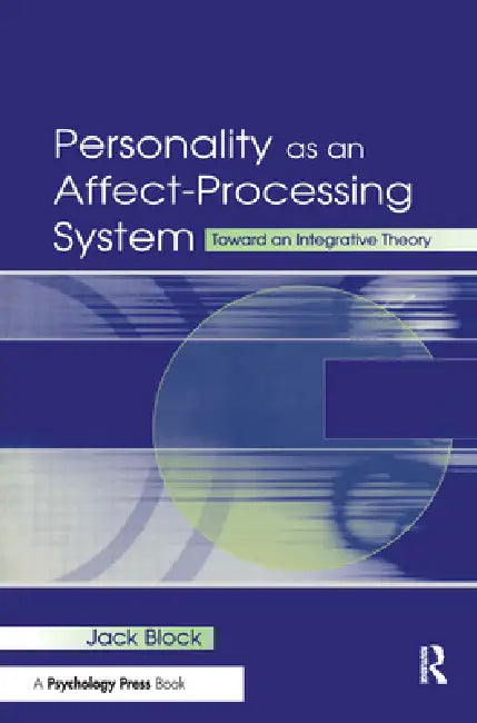 Buy Personality as an Affect-Processing System (English, Jack Block) — BookShops.in