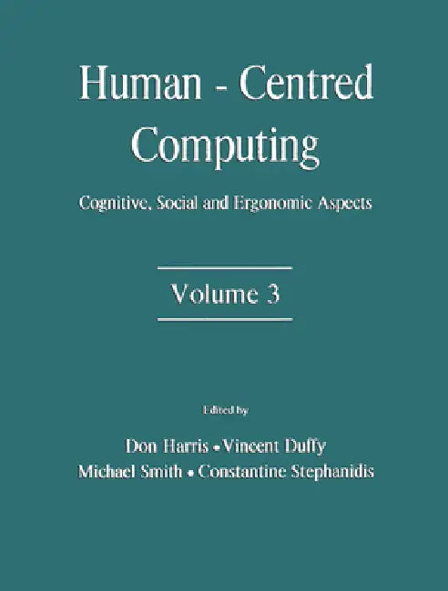 Buy Human-Centered Computing (English, Don Harris | Vincent Duffy | Michael Smith) — BookShops.in