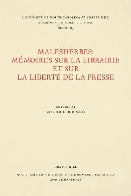 Buy Malesherbes (English, Graham E. Rodmell) — BookShops.in