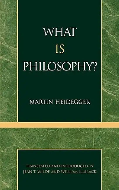 Buy What Is Philosophy? (English, Martin Heidegger) — BookShops.in