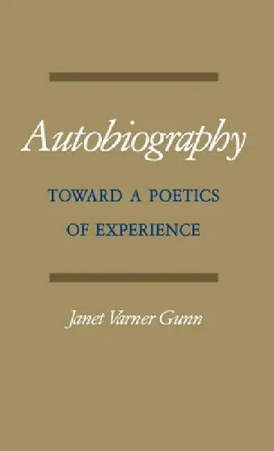 Buy Autobiography (English, Janet Varner Gunn) — BookShops.in