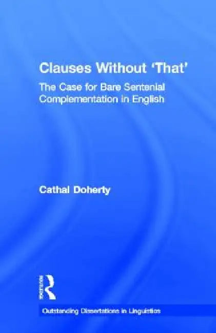 Buy Clauses Without 'That' (English, Cathal Doherty) — BookShops.in