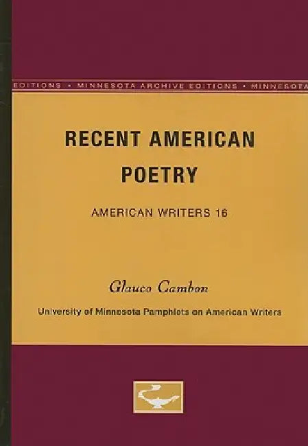 Buy Recent American Poetry - American Writers 16 (English, Glauco Cambon) — BookShops.in