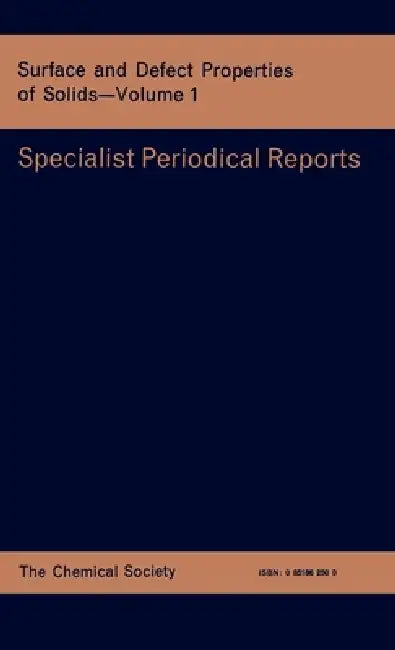 Buy Surface and Defect Properties of Solids (English, M. W. Roberts | John M. Thomas) — BookShops.in