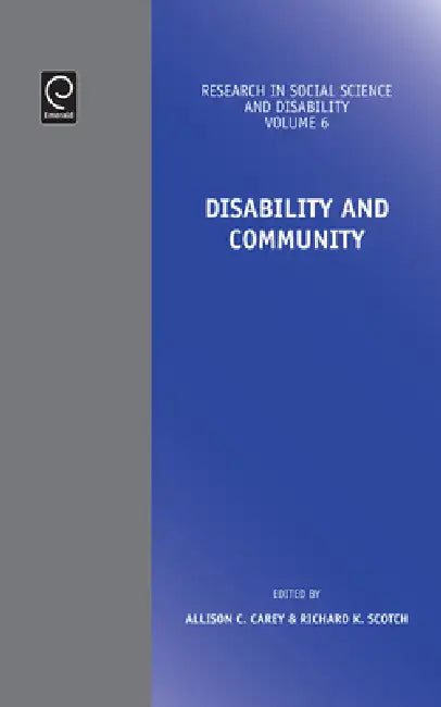 Buy Disability and Community (English, Richard K. Scotch | Allison C. Carey | Sharon N. Barnartt) — BookShops.in