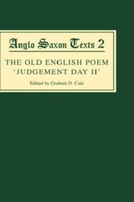 Buy The Old English Poem Judgement Day II (English, Graham Caie) — BookShops.in