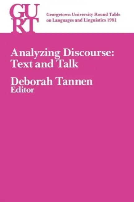 Buy Analyzing Discourse (English, Deborah Tannen) โ BookShops.in
