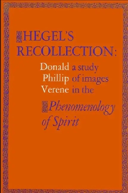 Buy Hegel's Recollection (English, Donald Phillip Verene) — BookShops.in