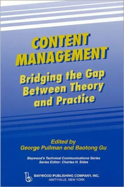 Buy Content Management (English, George Pullman | Gu Baotung) — BookShops.in