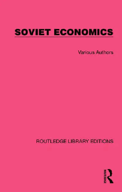Buy Soviet Economics (English) — BookShops.in