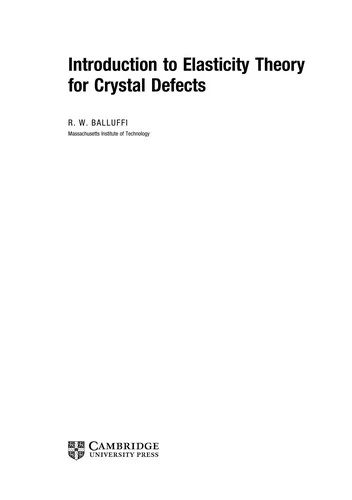 Buy Introduction to Elasticity Theory for Crystal Defects (English, R. W. Balluffi) โ BookShops.in