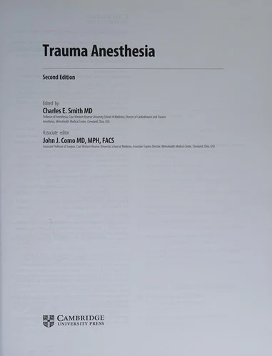 Buy Trauma Anesthesia (English, Charles E. Smith) — BookShops.in