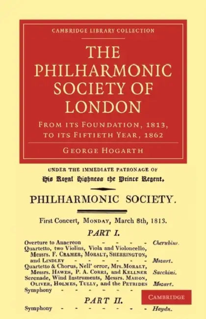 Buy The Philharmonic Society of London (English, George Hogarth) — BookShops.in