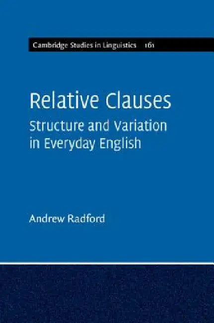 Buy Relative Clauses (English, Andrew Radford) — BookShops.in