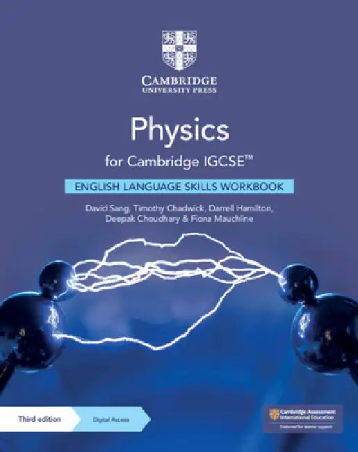 Buy Physics for Cambridge Igcse(tm) English Language Skills Workbook with Digital Access (2 Years) [With (English, David Sang | Timothy Chadwick | Darrell Hamilton) — BookShops.in