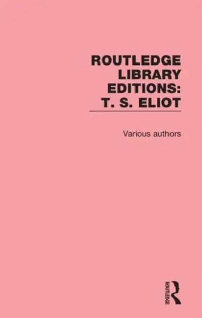 Buy T. S. Eliot (English) — BookShops.in