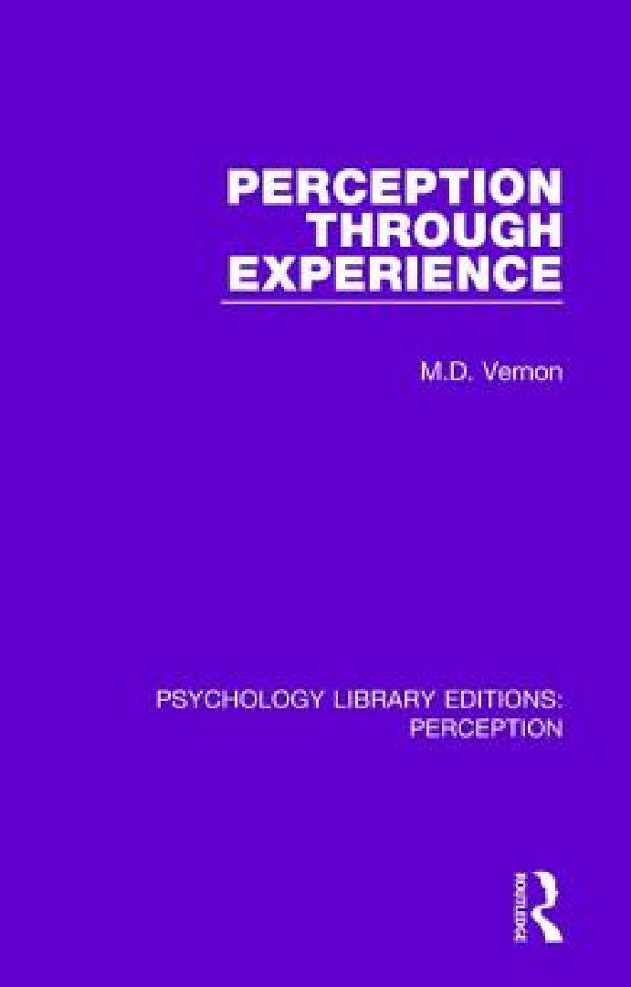 Buy Perception Through Experience (English, Vernon) — BookShops.in