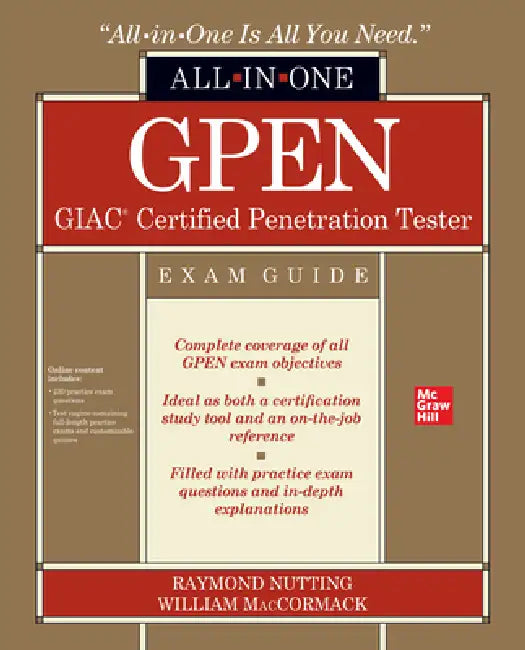Buy GPEN GIAC Certified Penetration Tester All-in-One Exam Guide | by Raymond Nutting | William MacCormack | McGraw-Hill Companies | by Raymond Nutting | William MacCormack | McGraw-Hill Companies | by Raymond Nutting | William MacCormack | McGraw-Hill Companies | by Raymond Nutting | William MacCormack | McGraw-Hill Companies | by Raymond Nutting | William MacCormack | McGraw-Hill Companies | by Raymond Nutting | William MacCormack | McGraw-Hill Companies | by Raymond Nutting | William MacCormack | — BookShops.in