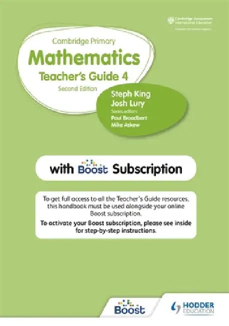 Buy Cambridge Primary Mathematics Teacher's Guide Stage 4 with Boost Subscription (English, Steph King | Josh Lury) — BookShops.in