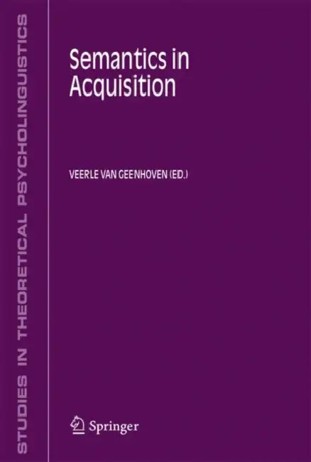 Buy Semantics in Acquisition (English, Veerle Van Geenhoven) — BookShops.in