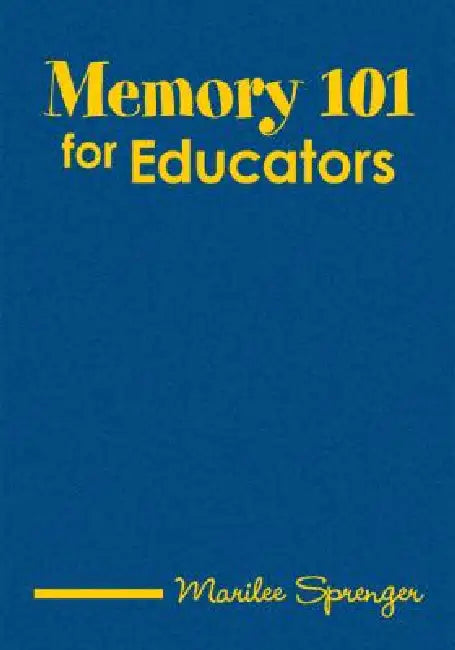 Buy Memory 101 for Educators (English, Marilee Sprenger) — BookShops.in