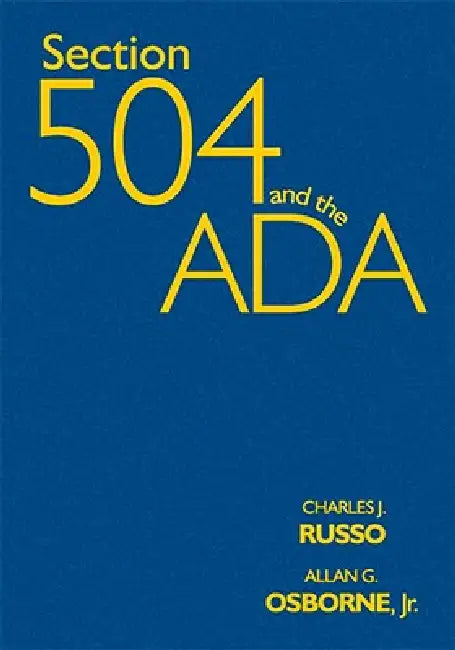 Buy Section 504 and the ADA (English, Charles J. Russo | Jr. Osborne Allan G.) — BookShops.in
