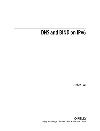 Buy DNS and Bind on Ipv6 (English, Cricket Liu) — BookShops.in
