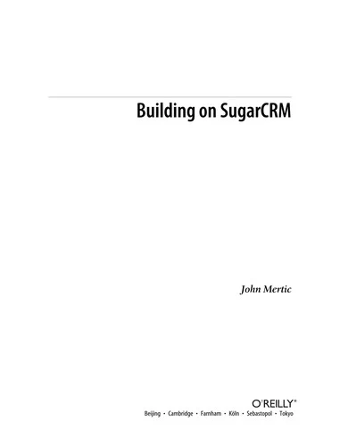 Buy Building on SugarCRM (English, John Mertic) — BookShops.in