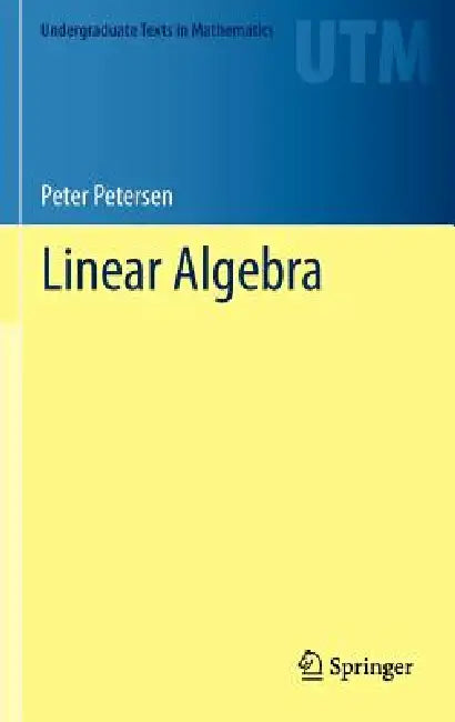 Linear Algebra (English, Peter Petersen)