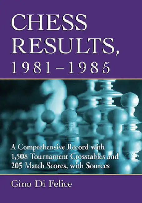 Buy Chess Results, 1981-1985 | by Gino Di Felice | McFarland & Company | by Gino Di Felice | McFarland & Company | by Gino Di Felice | McFarland & Company | by Gino Di Felice | McFarland & Company | by Gino Di Felice | McFarland & Company | by Gino Di Felice | McFarland & Company | by Gino Di Felice | McFarland & Company | by Gino Di Felice | McFarland & Company | by Gino Di Felice | McFarland & Company | by Gino Di Felice | McFarland & Company | by Gino Di Fe — BookShops.in