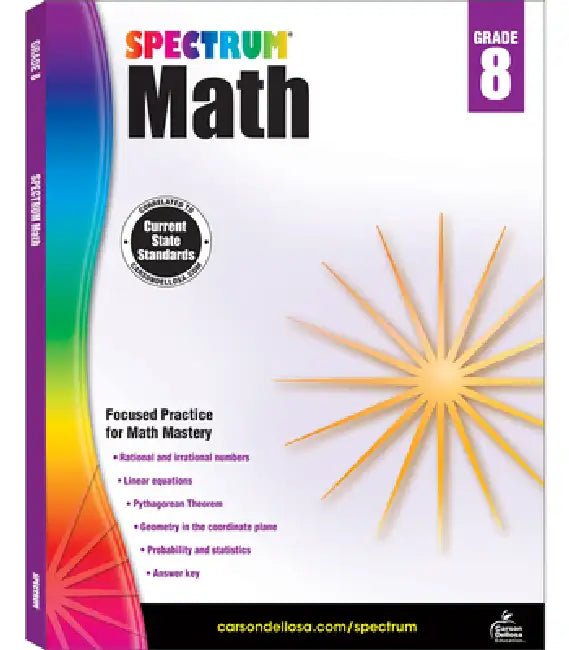 Buy Spectrum Math Workbook, Grade 8 (English, Spectrum) — BookShops.in