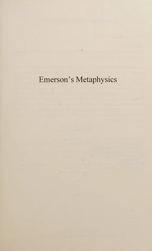 Buy Emerson's Metaphysics (English, Joseph Urbas) — BookShops.in