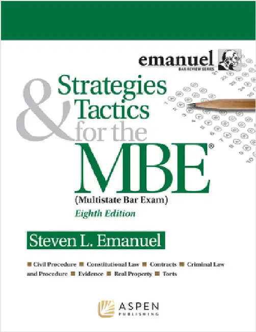 Buy Strategies & Tactics for the MBE (English, Steven L. Emanuel) — BookShops.in