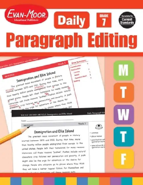 Buy Daily Paragraph Editing, Grade 7 Teacher Edition (English, Evan-Moor Educational Publishers) — BookShops.in