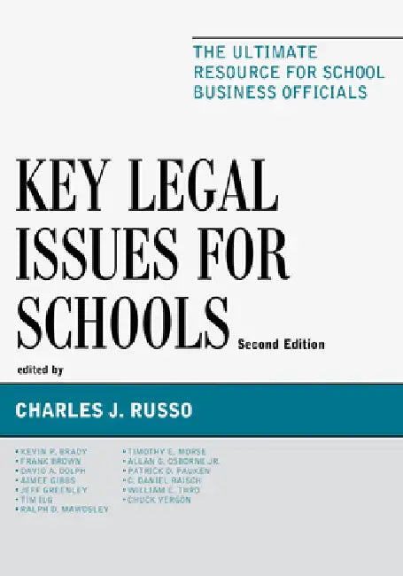 Buy Key Legal Issues for Schools (English, Charles J. Russo) — BookShops.in