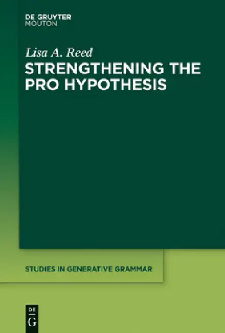 Buy Strengthening the Pro Hypothesis (English, Lisa A. Reed) — BookShops.in