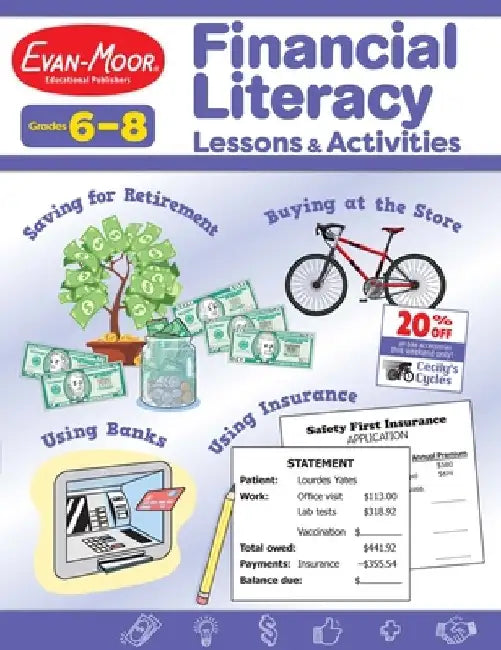 Buy Financial Literacy Lessons and Activities, Grades 6-8 - Teacher Resource (English, Evan-Moor Corporation) — BookShops.in