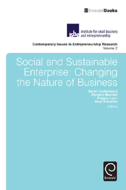 Buy Social and Sustainable Enterprise (English, Sarah Underwood | Richard Blundel | Fergus Lyon) — BookShops.in