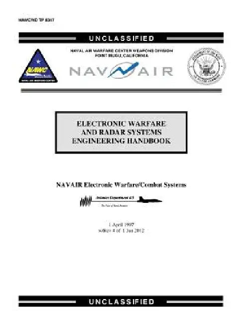 Buy Electronic Warfare and Radar Systems Engineering Handbook (English, Scott O'Neill | Naval Air Wafare Center Weapons Dvn | U. S. Naval Air Systems Command) — BookShops.in