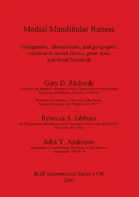 Buy Medial Mandibular Ramus (English, Gary D. Richards | Rebecca S. Jabbour | John Y. Anderson) — BookShops.in