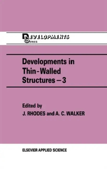 Buy Developments in Thin-Walled Structures - 3 (English, J. Rhodes) — BookShops.in