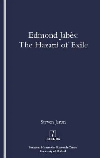 Buy Edmond Jabes and the Hazard of Exile (English, Steven Jaron) — BookShops.in