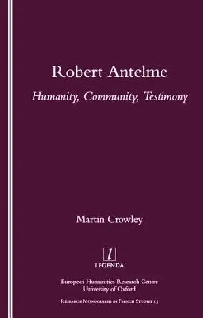 Buy Robert Antelme (English, Martin Crowley) — BookShops.in