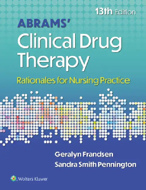 Buy Abrams' Clinical Drug Therapy (English, Geralyn Frandsen | Sandra Pennington) — BookShops.in