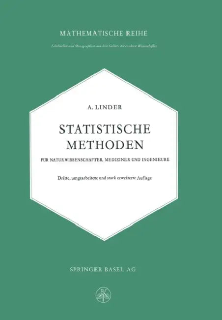 Buy Statistische Methoden Für Naturwissenschafter, Mediziner Und Ingenieure (English, Arthur Linder) — BookShops.in