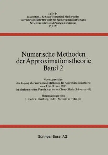 Buy Numerische Methoden Der Approximationstheorie (English, Collatz | Meinardus) — BookShops.in