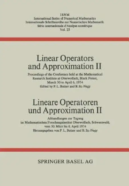 Buy Linear Operators and Approximation II / Lineare Operatoren Und Approximation II (English, Butzer | Nagy) — BookShops.in
